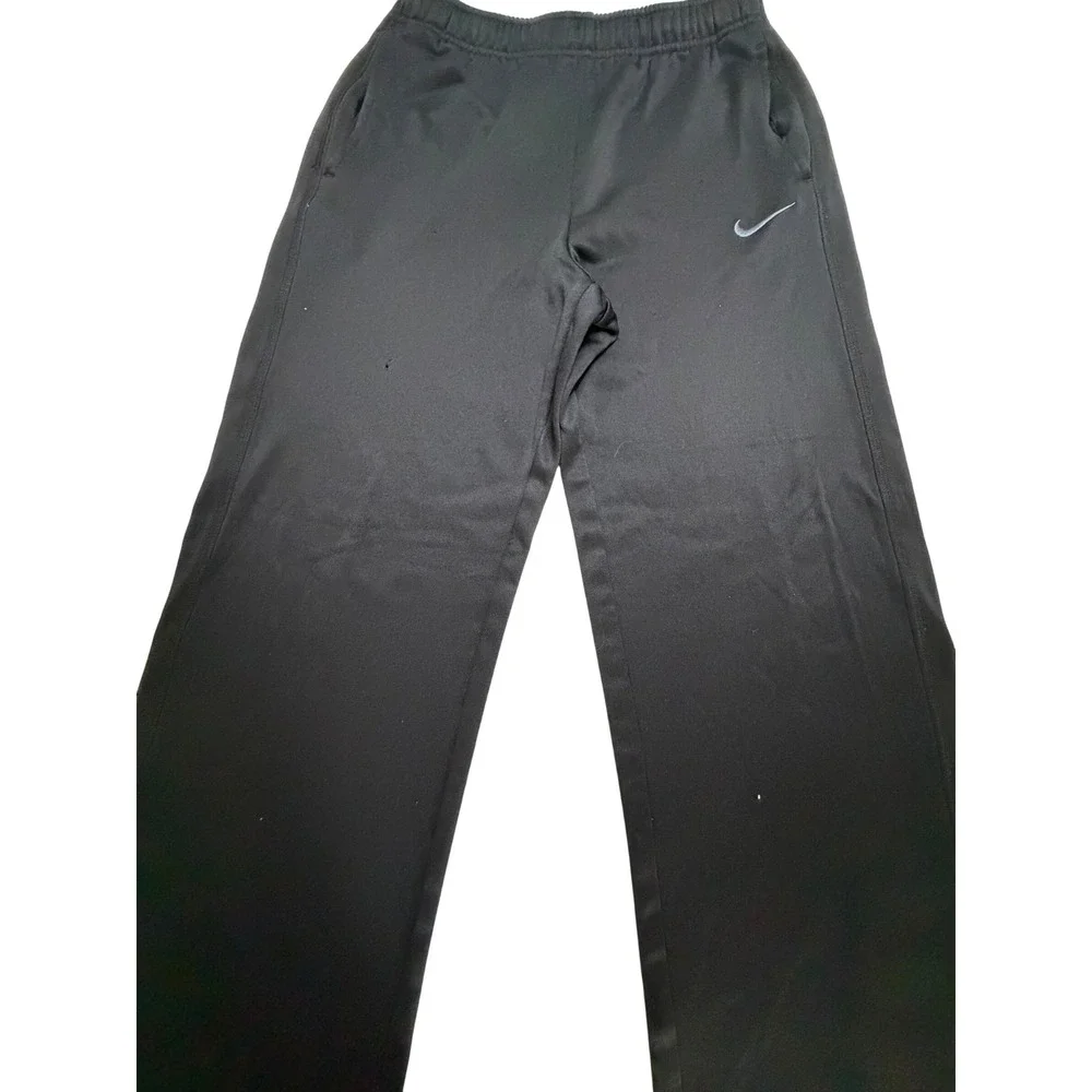 Nike Therma-FIT Black Wide Leg Sweatpants Boys XL Fleece Lined Athletic Pants